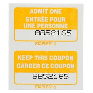 Double-roll entrance tickets (1000)